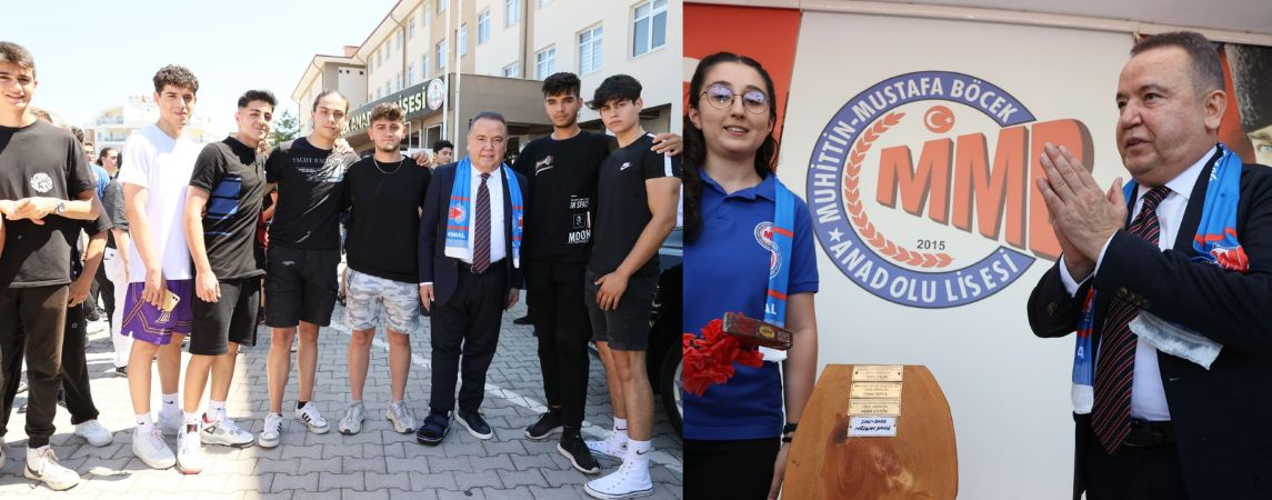 BAŞKAN BÖCEK ÖĞRENCİLERİN KARNE HEYECANINA ORTAK OLDU