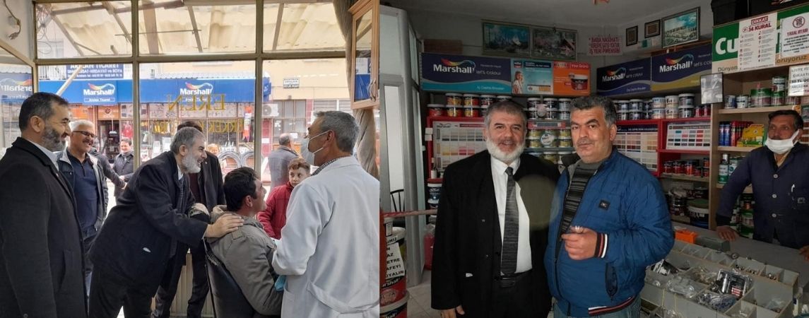 SAADET PARTİSİ ESNAF ZİYARETİNDE